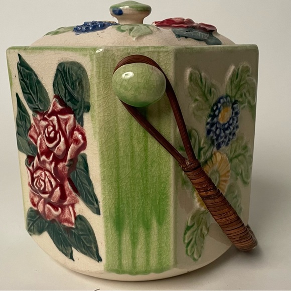 Vintage Japanese biscuit/cookie jar with lid - Picture 4 of 16
